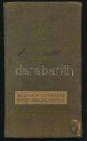 1947-48 Sarló László Építészmérnök fényképes útlevele több bejegyzéssel, vászonkötésen ráragasztott ...