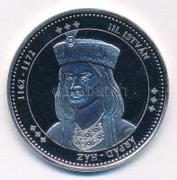 DN "Magyarország Keresztény Királyai / III. István 1162-1172" Ag emlékérem kapszulában (20g/0.333/38mm) T:PP