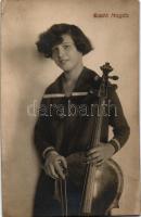 Radó Magda. Tellér Frigyes áll. eng. magán Gordonka iskolájának hangversenye 1925. április 15-én a Zeneművészeti Főiskola nagytermében - reklám a hátoldalon