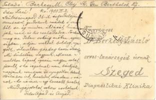 1933 Kolozsvár, Cluj; Berkesy (Berkesi) Márton nyugalmazott vasúti főfelügyelő által készített napór...