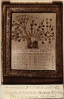 1930 Kolozsvár, Cluj; Berkesy (Berkesi) Márton nyugalmazott vasúti főfelügyelő által készített családfa: Fejlődés 100 év alatt 1833-1933-ig, szaporodás 2-ből 100 év alatt: 83 / Family tree of Berkesy, made by him. photo (EK)