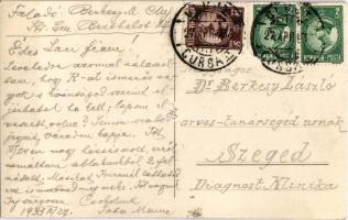 1933 Kolozsvár, Cluj; Nagy hóesés április 24-én. Berkesy (Berkesi) Márton felvétele / snow in April....