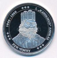 DN "Magyarország Keresztény Királyai / I. "Katolikus" András 1046-1060" Ag emlékérem kapszulában (20g/0.333/38mm) T:PP