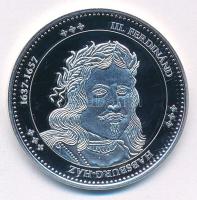DN "Magyarország Keresztény Királyai / III. Ferdinánd 1637-1657" Ag emlékérem kapszulában (20g/0.333/38mm) T:PP