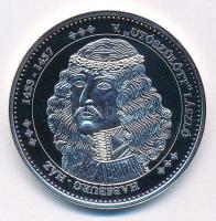 DN "Magyarország Keresztény Királyai / V. "Utószülött" László 1453-1457" Ag emlékérem kapszulában (20g/0.333/38mm) T:PP