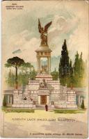 Budapest VIII. Kossuth-mauzóleum. Athenaeum "Jelenetek Kossuth Lajos élete történetéből" sorozat 1. kiadás VIII. kép. Emb. litho - Épült Gerster Kálmán építész terve szerint (EK)