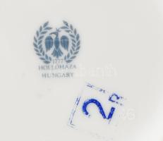 Hollóházi 3 darab Erika mintás bonbonier. Matricával díszített, jelzett, d: 7,5-9 cm