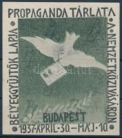 1937/3a Bélyeggyűjtők Lapja Propaganda Tárlata emlékív blokk (6.500)