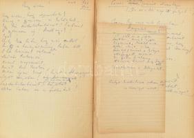 1963-1973 Gozmány György (1920-1973) színművész kéziratos versei, 1963. áprilisától 1973. februárjái...