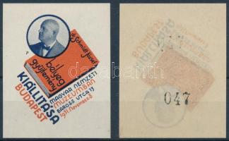 1931/3a + 3b Schmidt Bélyeggyűjtemény Kiállítás emlékív blokk (12.000) / souvenir sheet pair