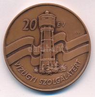 Fritz Mihály (1947-) 2006. "20 év vízügyi szolgálatért / Dunántúli Regionális Vízmű Rt." bronz érdemérem (42,5mm) T:UNC,AU