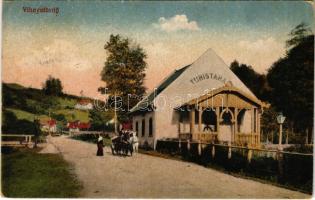 Vihnye, Vihnyefürdő, Kúpele Vyhne; turistaház, utca. Herzeg M. kiadása / tourist house, street (Rb)