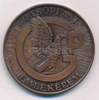 Renner Kálmán (1927-1994) DN &quot;Graboplast emlékérem / Kiváló munkáért&quot; kétoldalas bronz emlékérem (42,5mm) T:UNC,AU