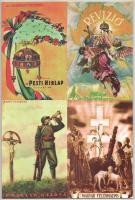 10 db MODERN nagy alakú magyar irredenta képeslap Maczó Lászlótól a Bér-Virágospusztai Andezit Hotelből