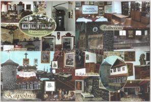 10 db MODERN nagy alakú magyar irredenta képeslap Maczó Lászlótól a Bér-Virágospusztai Andezit Hotel...