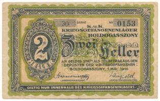 Boldogasszony / Hadifogolytábor 1916. május 1. 1K arab sorozat- és sorszámmal T:F kis szakadás