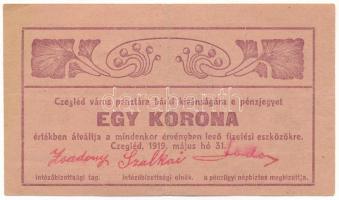 Cegléd 1919. 1K "Czegléd Városi Pénztár" T:F
Adamo CEG-1.1