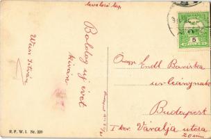 1913 Rózsás üdvözlet. Dombornyomott csipkehatású litho / Roses. Embossed lace-style floral litho gre...