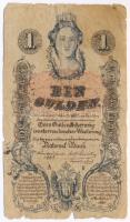 Ausztria 1858. 1G korabeli(?) rajzolt hamisítvány T:VG Austria 1858.1 Gulden contemporary(?) hand-drawn fake C:VG