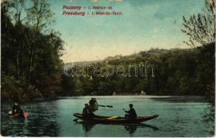 1911 Pozsony, Pressburg, Bratislava; 1. Vödricz tó / 1. Wödritz Teich / lake (EK)
