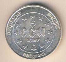 Belgium 1987. 5Ecu Ag "Római szerződés 30. évfordulója" T:2