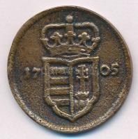 1705. XX Poltura "II. Rákóczi Ferenc" öntvény fém replika T:XF