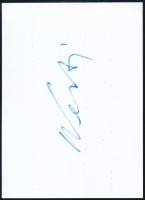 Ai Weiwei (1957- ) kínai kortárs művész autográf aláírása őt ábrázoló fotó hátoldalán, 18x13 cm / Au...