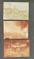 cca 1920 cserkész táborban készült fotók, lőgyakorlat, stb 6 db 9x12 cm-es fotó