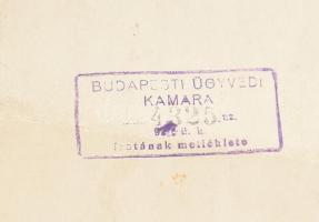 1928 Bp., bírói és ügyvédi vizsga letételét igazoló oklevél, rajta Dr. Túry (Tury) Sándor (1856-1941...