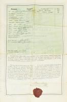 1871 Útlevél külföldre munkásnő részére Jeruzsálembe hajtva / Hungarian passport to Jerusalem for wo...