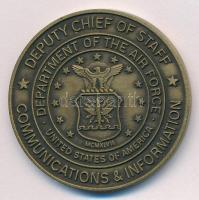 Amerikai Egyesült Államok ~2000. "Amerikai Légierő" kétoldalas bronz emlékérem (38mm) T:UN...