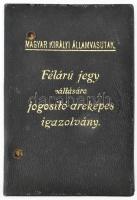 1931 Nyugalmazott csendőr tiszt fényképes utazási igazolványa