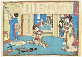 Japán fametszet 22,5x14 cm