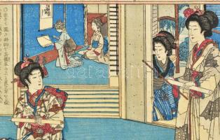 Japán fametszet 22,5x14 cm