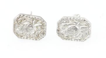 Ezüst(Ag) mandzsettagomb, jelzett, 1,5×2 cm, nettó: 14 g