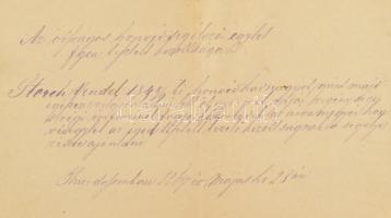 1867. május 28., az Árva megyei Honvédegylet ajánlása Storch Vendel (1827-1886 után) 1848-49-es szab...