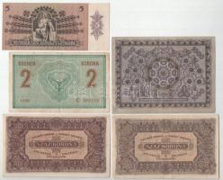 8db-os korona-pengő tétel közte 1914. 2K "C", 1923. 100K (2x) T:XF-F