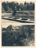 Kolozsvár, Cluj; Botanikus kert - 2 db régi fotó képeslap / botanical garden - 2 pre-1945 photo postcards