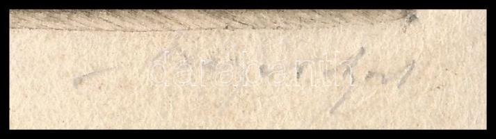 Bajor Ágost (1892-1958): Ave Gabriella 1933. Rézkarc, papír, jelzett, lap belsejében Bajor Ágost, vi...