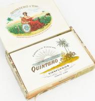 Quintero y Hermano Londres, 25 db-os, komplett doboz kubai szivar, 1925-1940 körül, a szivarok egyen...