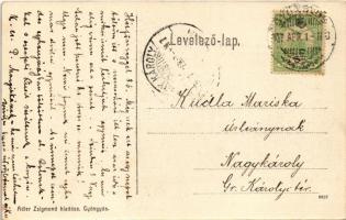 1907 Gyöngyös, Fő tér és városháza. Adler Zsigmond kiadása (EK)