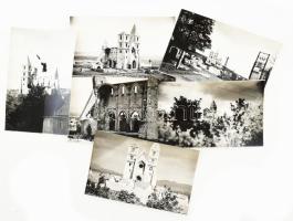 cca 1960 Zsámbék, templomrom, 6 db hátoldalán feliratozott, jelzés nélküli fotó, 9x14 cm