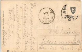 1913 Nagyvárad, Oradea; Körösparti részlet, zsinagóga. Vidor Manó kiadása / Cris riverside, synagogu...