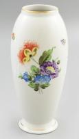 Herendi váza, kézzel festett virágmintával, másodosztályú jelzéssel, hibátlan, m: 22,5 cm