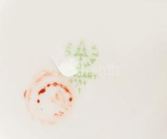 Hollóházi virágmintás váza, matricás, jelzéssel, hibátlan, m: 15 cm