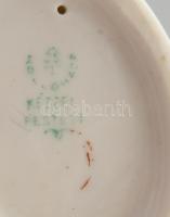 Hollóházi trombitás, ritka festéssel! Jelzéssel, hibátlan, m: 14,5 cm