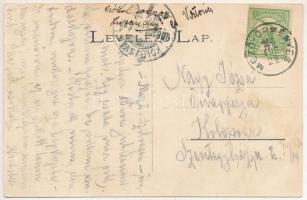 1908 Mócs, Mociu; Főszolgabírói lakás és római katolikus templom. Csízhegyi S. fényképész / judge ...