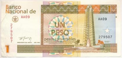 Kuba 1994. 1KP "AA09" T:F Cuba 1994. 1 Convertible Peso "AA09" C:F Krause P#FX37