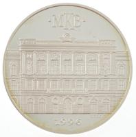 Lebó Ferenc (1960-) 1996. "MKB (Magyar Külkereskedelmi Bank) Rt." Ag emlékérem kapszulában, tájékoztatóval, dísztokban (31,04g/0.999/42,5mm) T:PP kis patina, ujjlenyomatos