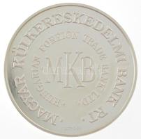 Lebó Ferenc (1960-) 1996. "MKB (Magyar Külkereskedelmi Bank) Rt." Ag emlékérem kapszulában...